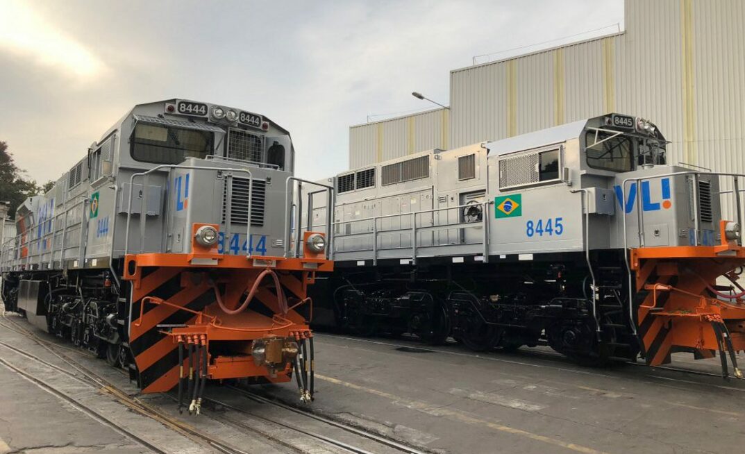 Locomotivas da Ferrovia Centro-Atlântica (FCA), controlada pela VLI/Divulgação