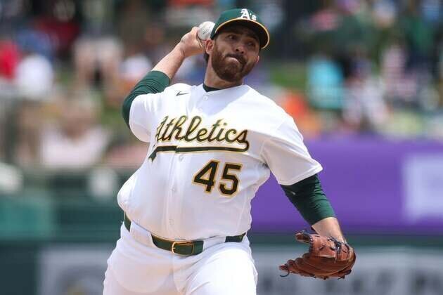Aaron Civale pitches Athletics past Guardians to avoid sweep