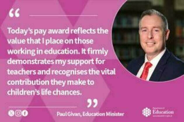 Givan welcomes agreement on teachers' pay