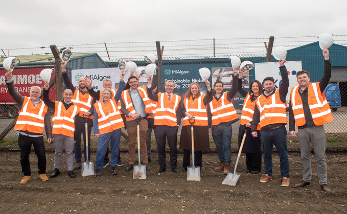 MiAlgae construction team, ministers and Scottish Enterprise at Grangemouth | Credit: MiAlgae