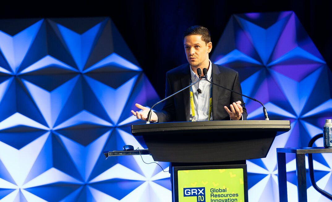 Thiess group manager of asset services Ben Rech at the GRX25 conference in Brisbane.