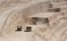 Vehicles working at a Codelco mine site