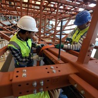 EGYPT-CAIRO-GRAND EGYPTIAN MUSEUM-KHUFU'S SECOND SOLAR BOAT