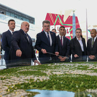 Thani Al Zeyoudi attends inauguration of 'International Exhibition Centre' in Minsk