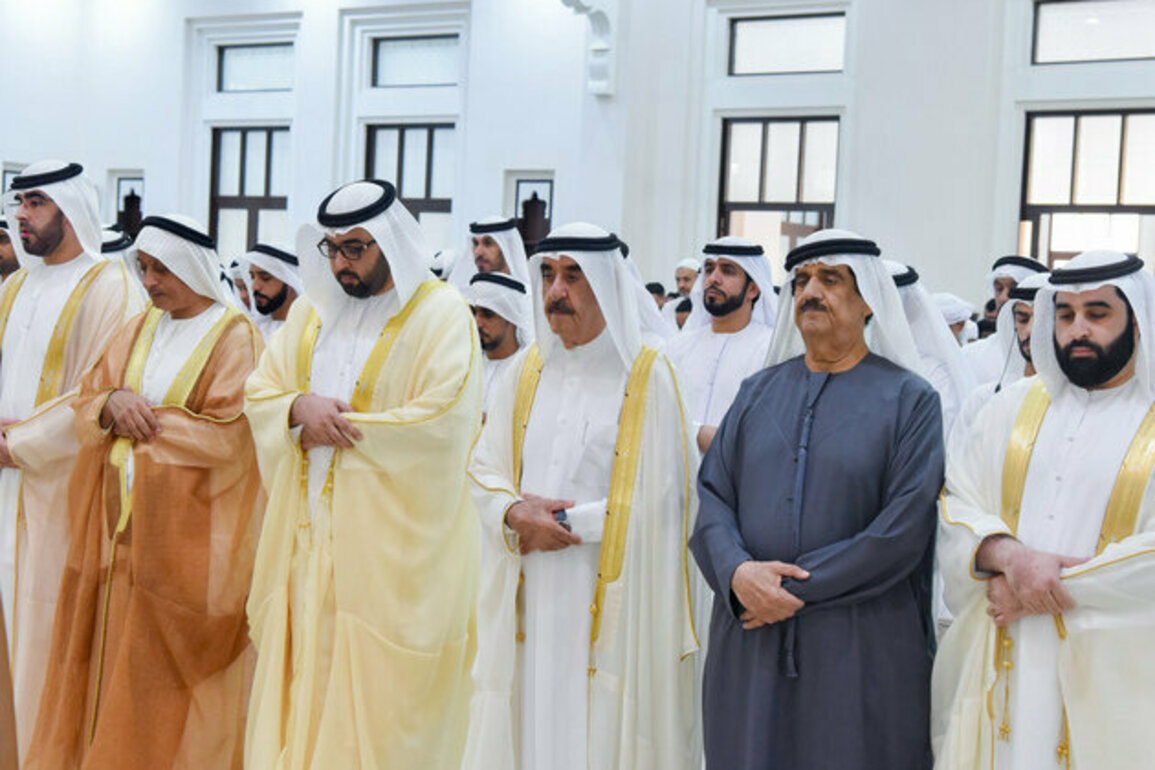 UAQ Ruler performs Eid Al-Fitr prayer at Ahmed bin Rashid Al Mualla mosque