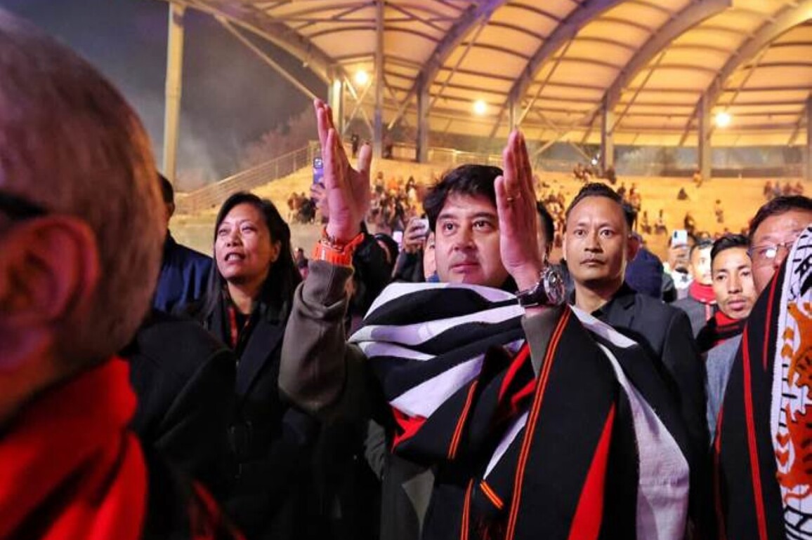 Union Minister Jyotiraditya Scindia participates in globally acclaimed Hornbill festival of Nagaland