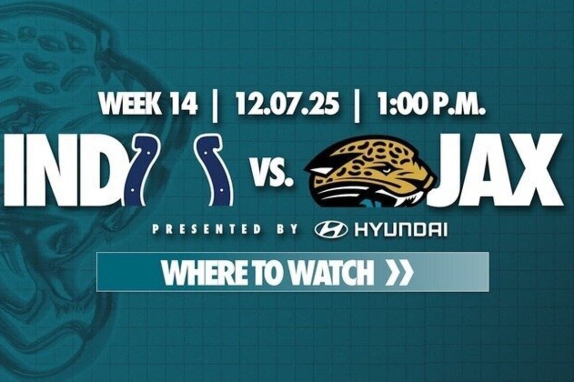 Where to Watch: Colts vs. Jaguars, Week 14 of 2025 NFL Season