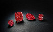 Fancy red diamonds from Rio's Argyle mine in Western Australia.