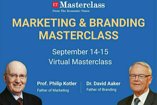 Economic Times Presents "Future of Marketing & Branding Masterclass" a workshop with Marketing Legends Prof. Philip Kotler & Dr. David Aaker