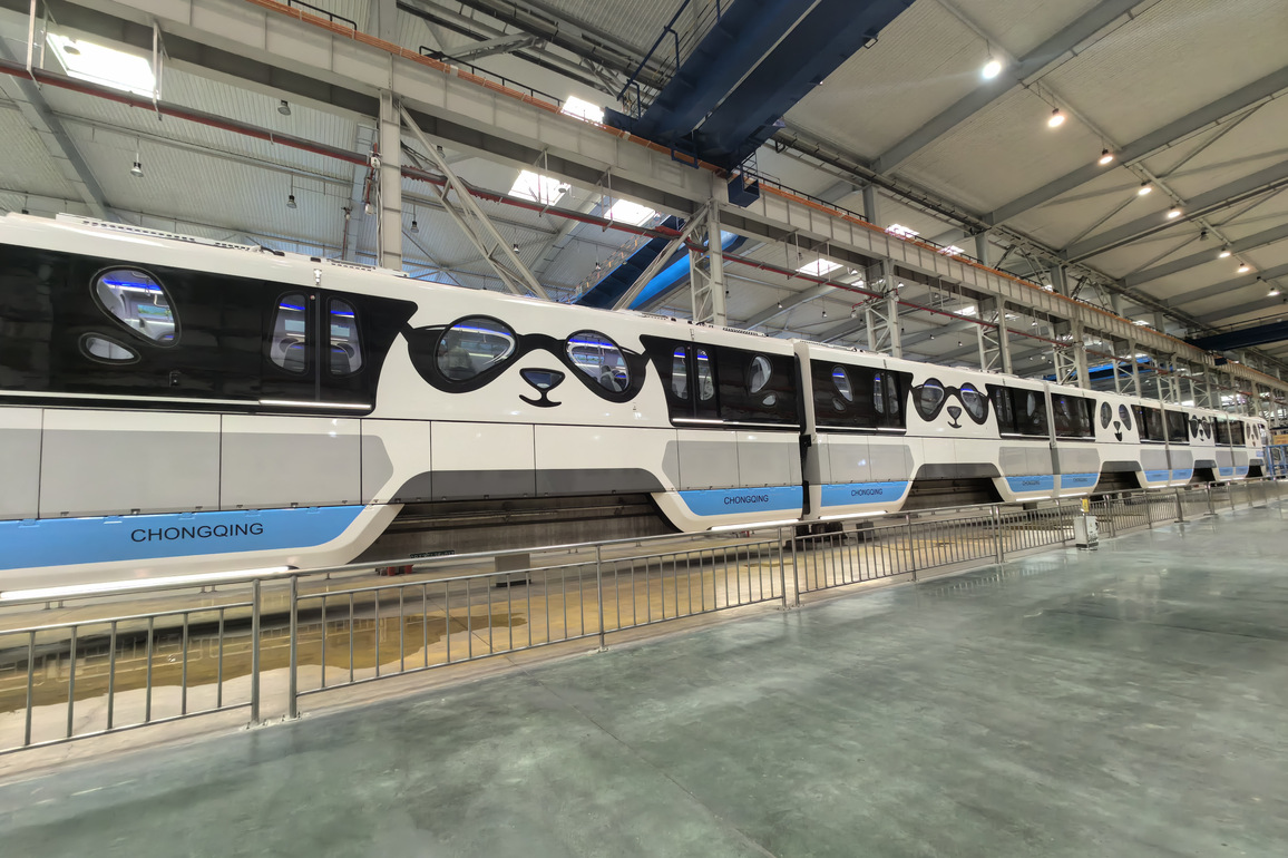 CHINA-CHONGQING-PANDA-THEMED MONORAIL TRAIN-DEBUT (CN)