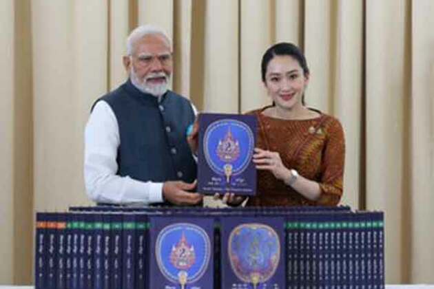 Thailand PM Shinawatra gifts PM Modi 'World Tipitaka' holy scriptures