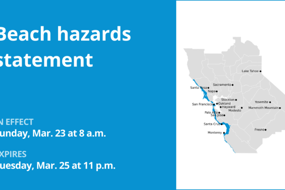 Beach hazards statement issued for Bay Area Shorelines from Sunday to Tuesday  The Mercury News