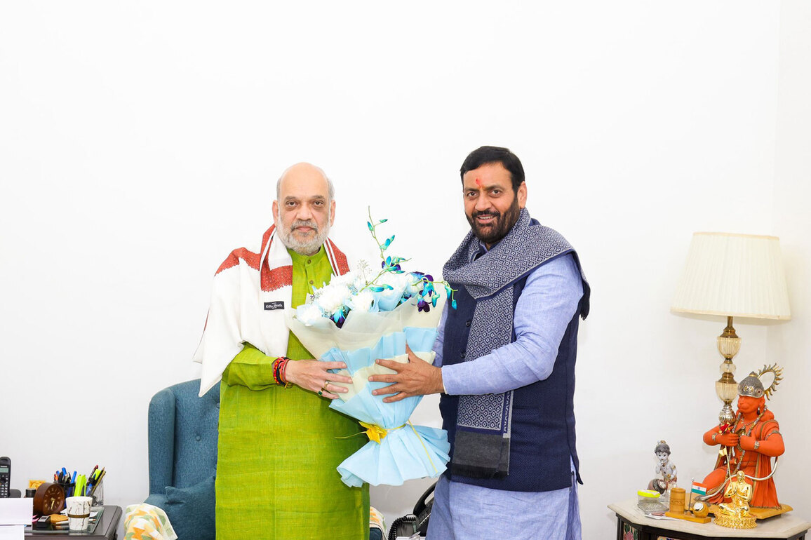 Haryana CM Nayab Saini meets Union Home Minister Amit Shah in New Delhi