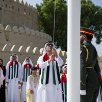 Hazza bin Zayed raises UAE flag at Al Jahili Fort to mark Flag Day