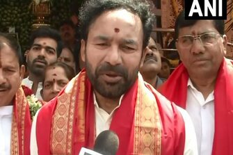 Union Minister G Kishan Reddy attends Brahmotsavam celebrations in Hyderabad