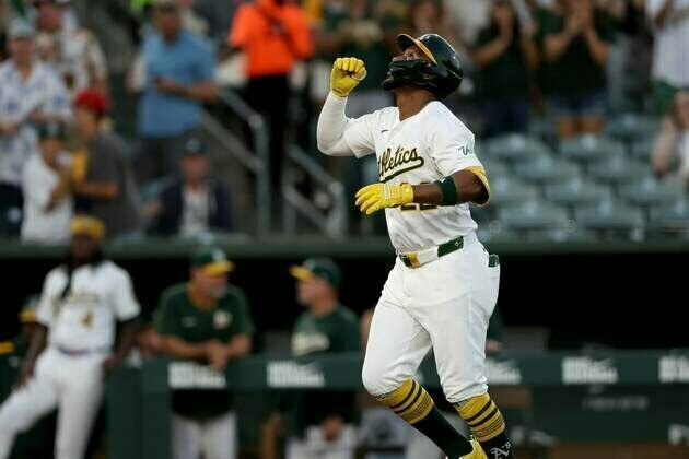 Miguel Andujar homers twice to lead A's past Mariners