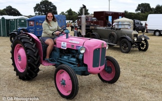 Pink tractor raises hundreds for charity with the help of Clarkson's Farm stars