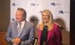  FMG chairman Andrew Forrest and CEO Elizabeth Gaines speaking to reporters after the AGM