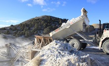 A Terex Trucks TA400 at the Adams Claim gypsum mine