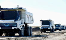 Frota de veículos autônomos da mina de carvão Yimin