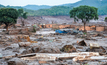 Destruição causada pelo rompimento da barragem de Fundão, em Mariana (MG)