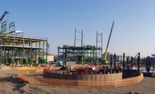  Tharisa has started cold commissioning its Vulcan plant, pictured under construction, in South Africa