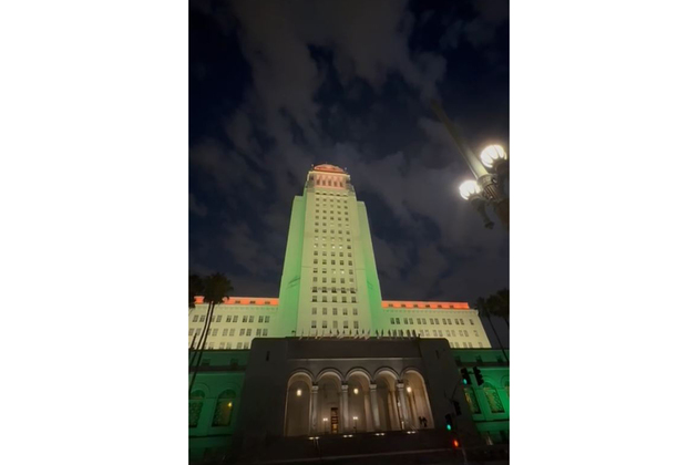 Los Angeles City Hall illuminated for first time to celebrate Diwali, honouring Indo-American community