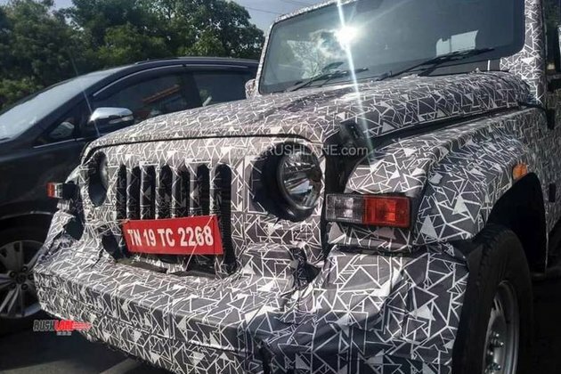 2020 Mahindra Thar BS6 variant with soft-top clicked up close