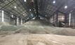 Spodumene concentrate stockpiled at Esperance Port.