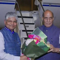 Defence Minister Rajnath Singh arrives in China for SCO meet