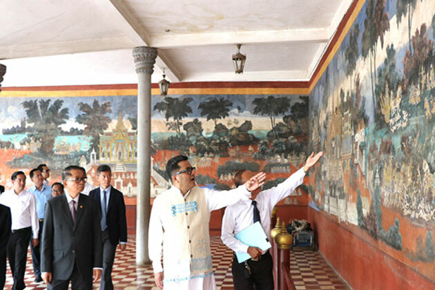 MoS Margherita 'impressed' by Ramayana mural in Royal Palace of Cambodia