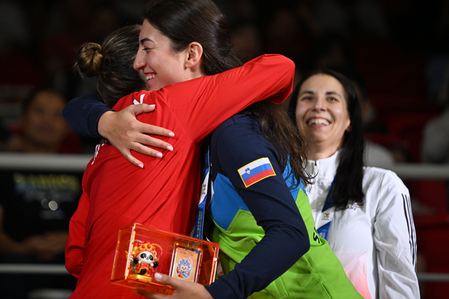 (SP)CHINA-CHENGDU-THE WORLD GAMES 2025-KICKBOXING-WOMEN'S POINT FIGHTING -70KG-VICTORY CEREMONY (CN)