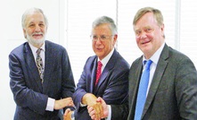  From left, Eduardo Bitran, arbitrator Hector Humeres and SQM general manager Patricio de Solminihac