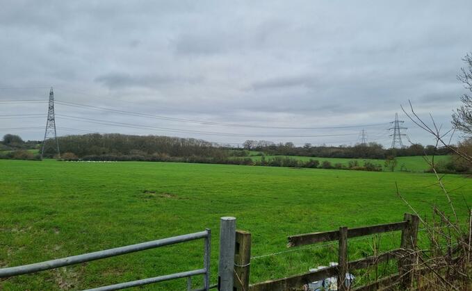 One of the many fields set to house solar panels as part of the Botley West project