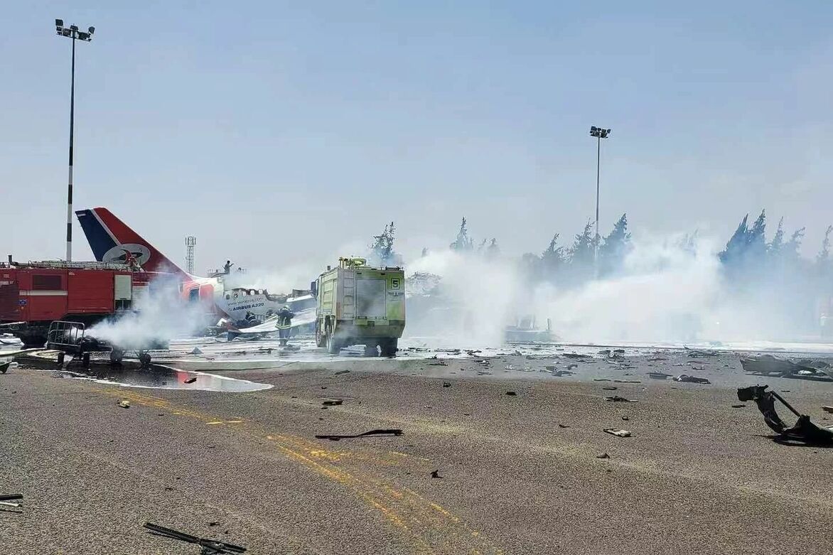 YEMEN-SANAA-ISRAELI AIRSTRIKE-AIRPORT-PLANE-DESTRUCTION