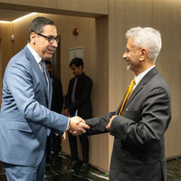 EAM Jaishankar meets Cyprus FM Constantinos Kombos in Brussels