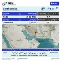 5.7 magnitude quake strikes southern Iran with no impact on UAE
