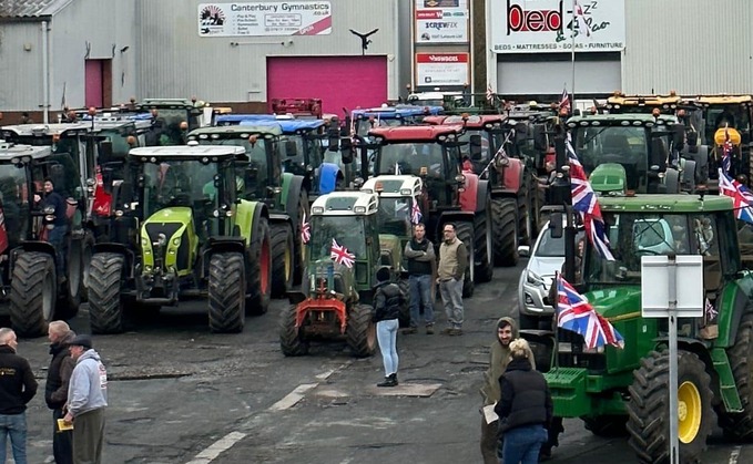 Farmers in Kent have been taking to the roads to highlight unfairness in the supply chain and the rise of cheap imports