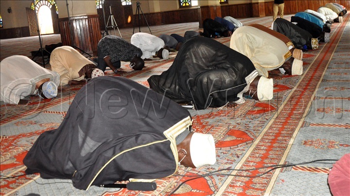 Muslim believers during Eid Al-Adhuha prayers.