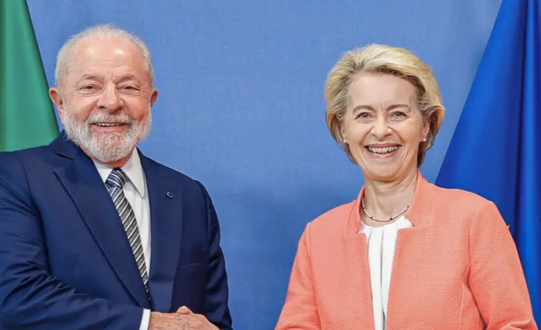Lula e Ursula Von der Leyen comissão europeia ue
