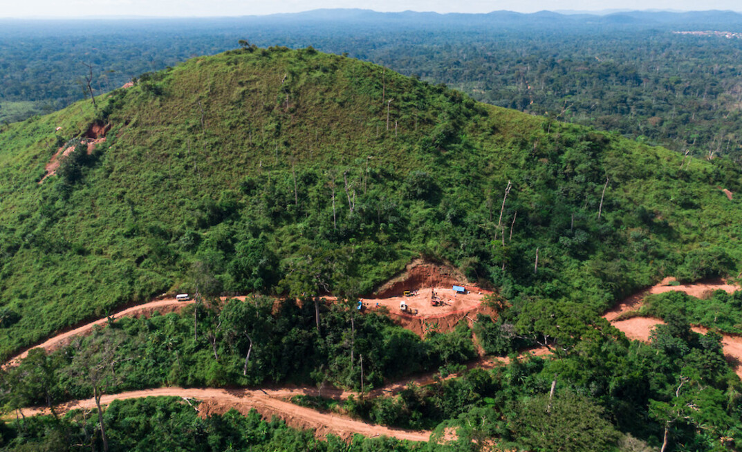 Drilling at the Adumbi deposit in the Democratic Republic of the Congo