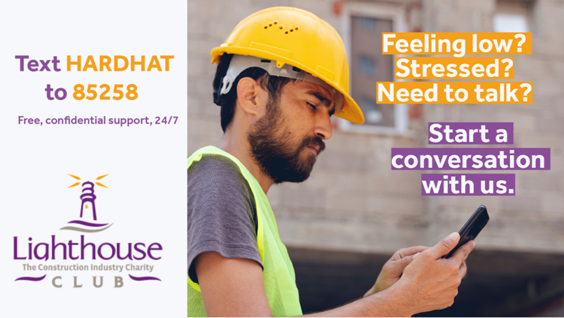 Lighthouse Construction Industry Charity add new route to vital wellbeing support