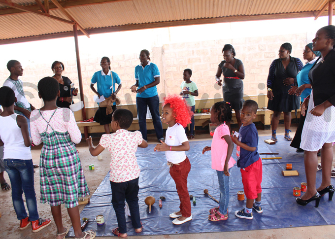 hildren participating in a feature story through music dance and drama hoto by ony ujuta