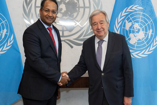 CND chair Shambhu S Kumaran meets UN Chief, discusses global drug challenges