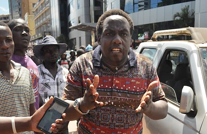 hristopher ine led the protest which ended in the groups detainment hoto by onsiano simbi