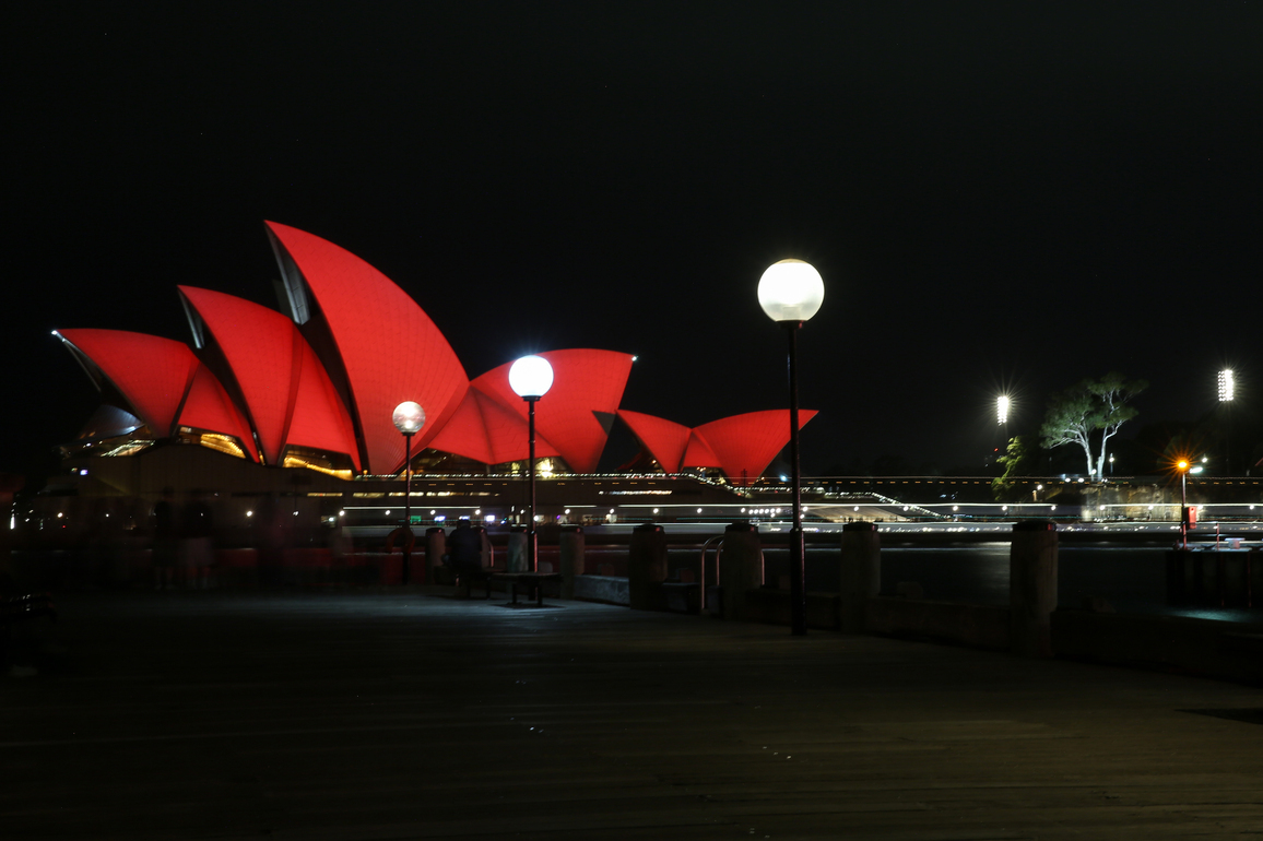 Album: "China Red" lights up Sydney Opera House