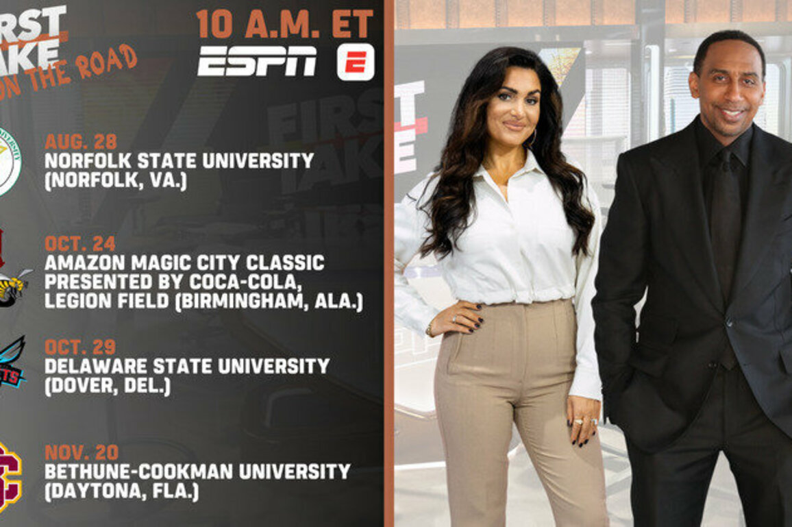 First Take Announces Largest HBCU Schedule to Date, Beginning Aug. 28 On-site live shows include Norfolk State University, Amazon Magic City Classic presented by Coca-Cola, Delaware State University & Bethune-Cookman University