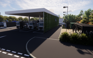 Artist impression of planned HGV charging site | Credit: SSE Energy Solutions