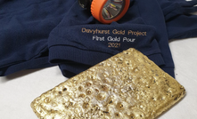  The first gold bar produced from Davyhurst, in Western Australia, in more than two years
