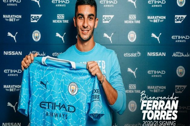 Manchester City sign Valencia striker Ferran Torres on five-year deal